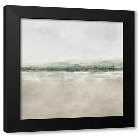 Quiet Horizon Black Modern Wood Framed Art Print with Double Matting by Springer, Rachel