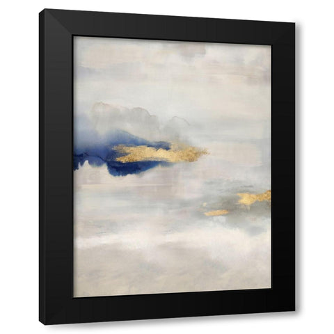 Ethereal with Blue V Black Modern Wood Framed Art Print by Springer, Rachel