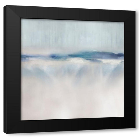 Suspend in Aqua II Black Modern Wood Framed Art Print with Double Matting by Springer, Rachel