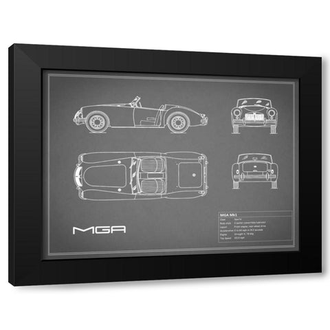 MGM GA-Grey Black Modern Wood Framed Art Print with Double Matting by Rogan, Mark
