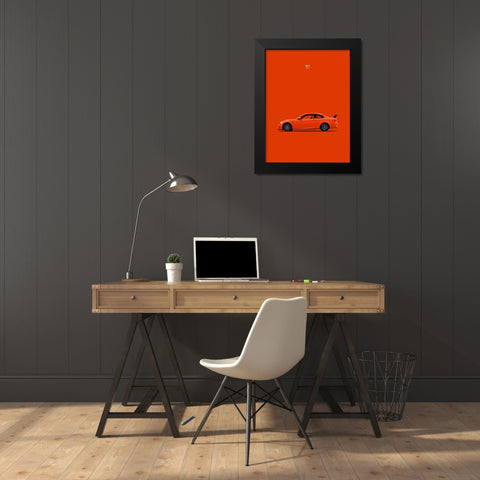 BMW M3 GTS Orange Black Modern Wood Framed Art Print by Rogan, Mark