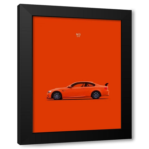 BMW M3 GTS Orange Black Modern Wood Framed Art Print by Rogan, Mark