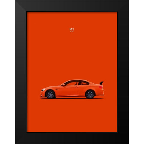 BMW M3 GTS Orange Black Modern Wood Framed Art Print by Rogan, Mark