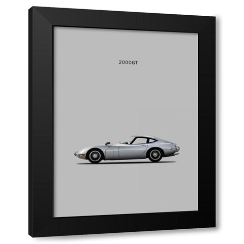 Toyotta 2000GT Grey Black Modern Wood Framed Art Print with Double Matting by Rogan, Mark
