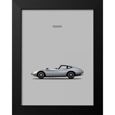 Toyotta 2000GT Grey Black Modern Wood Framed Art Print by Rogan, Mark