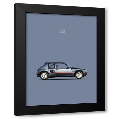 Peugeot 205 Turbo 1984 Black Modern Wood Framed Art Print with Double Matting by Rogan, Mark