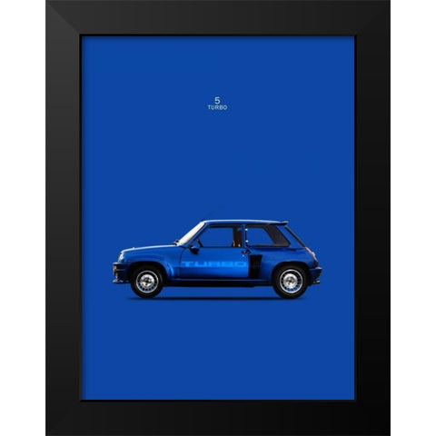 Renault 5 Turbo 1983 Black Modern Wood Framed Art Print by Rogan, Mark