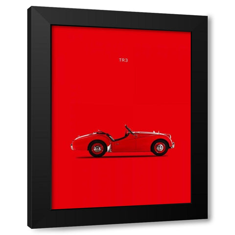 Triumph TR3 1959 Black Modern Wood Framed Art Print by Rogan, Mark