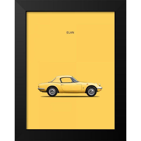 Lotus Elan 1965 Black Modern Wood Framed Art Print by Rogan, Mark