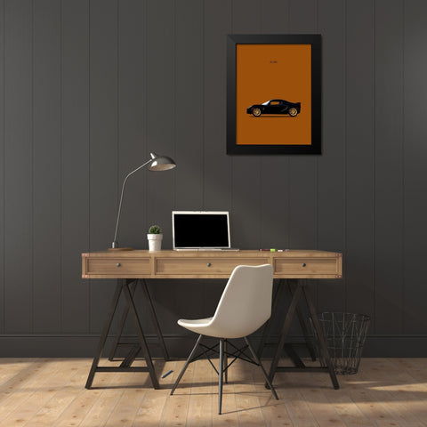 Lotus Elise Type-72D Black Modern Wood Framed Art Print by Rogan, Mark