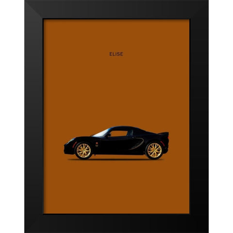 Lotus Elise Type-72D Black Modern Wood Framed Art Print by Rogan, Mark