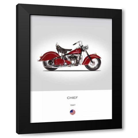 Indian Chief 1947 Black Modern Wood Framed Art Print with Double Matting by Rogan, Mark