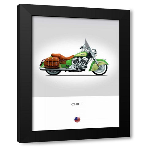 Indian Chief 2015 Black Modern Wood Framed Art Print by Rogan, Mark