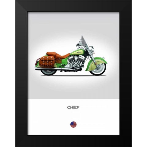 Indian Chief 2015 Black Modern Wood Framed Art Print by Rogan, Mark