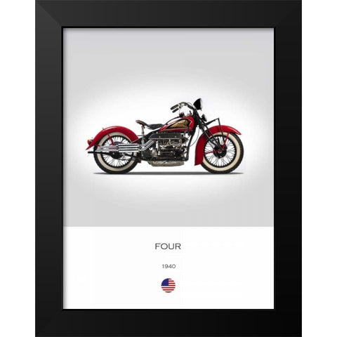 Indian Four 1940 Black Modern Wood Framed Art Print by Rogan, Mark