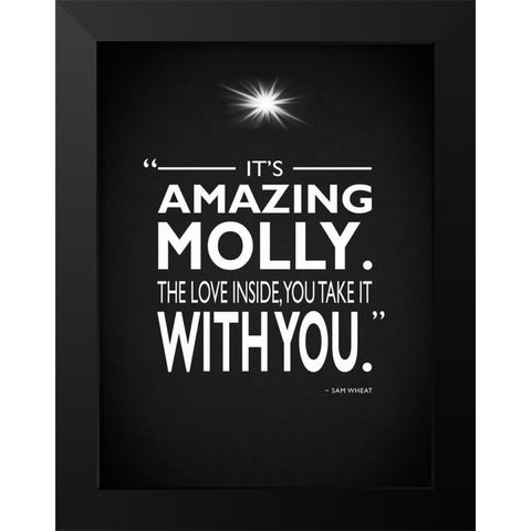 Ghost Its Amazing Molly Black Modern Wood Framed Art Print by Rogan, Mark