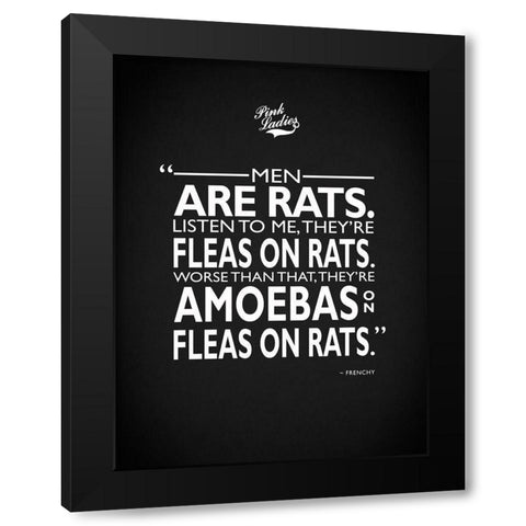 Grease Men Are Rats Black Modern Wood Framed Art Print with Double Matting by Rogan, Mark