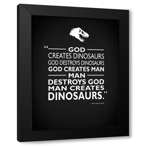 Jurassic Park - Creates Black Modern Wood Framed Art Print by Rogan, Mark