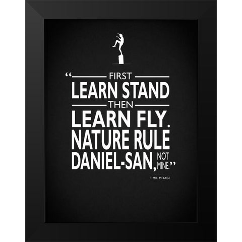 Karate Kid Nature Rule Black Modern Wood Framed Art Print by Rogan, Mark