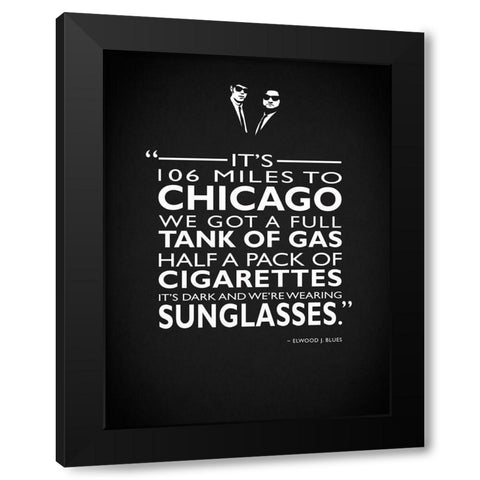 The Blues Brothers -Sunglasses Black Modern Wood Framed Art Print by Rogan, Mark