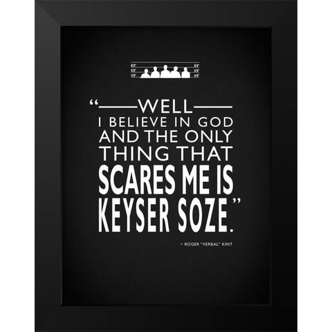 The Usual Suspects - Scares Black Modern Wood Framed Art Print by Rogan, Mark