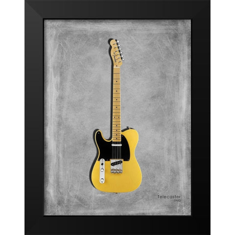 Fender Telecaster 52 Black Modern Wood Framed Art Print by Rogan, Mark