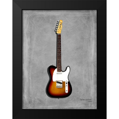 Fender Telecaster 64 Black Modern Wood Framed Art Print by Rogan, Mark