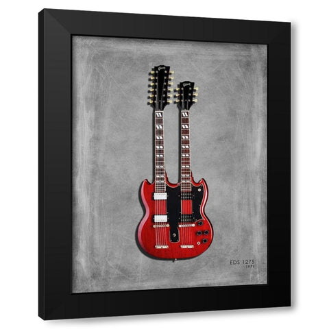 Gibson EDS1275 71 Black Modern Wood Framed Art Print with Double Matting by Rogan, Mark