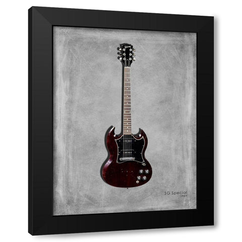 Gibson SG Special 1967 Black Modern Wood Framed Art Print with Double Matting by Rogan, Mark
