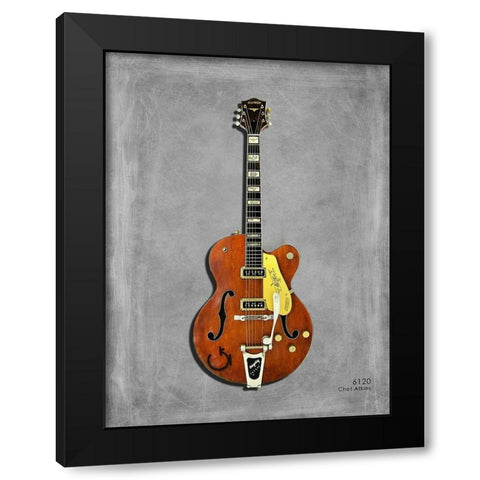 Gretsch 6120 ChetAtkins 56 Black Modern Wood Framed Art Print with Double Matting by Rogan, Mark