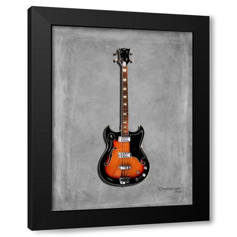 Vox Challenger Bass 1960 Black Modern Wood Framed Art Print with Double Matting by Rogan, Mark