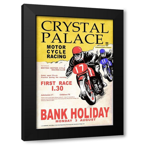 Crystal Palace Racing I Black Modern Wood Framed Art Print by Rogan, Mark