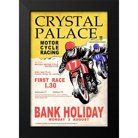 Crystal Palace Racing I Black Modern Wood Framed Art Print by Rogan, Mark