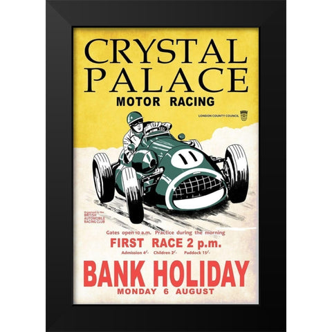 Crystal Palace Racing II Black Modern Wood Framed Art Print by Rogan, Mark