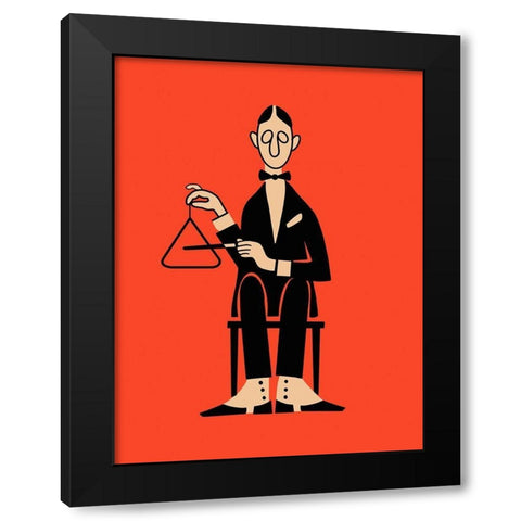The Triangle Black Modern Wood Framed Art Print by Rogan, Mark