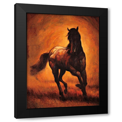 Stallion I Black Modern Wood Framed Art Print with Double Matting by Vargas, Ricardo