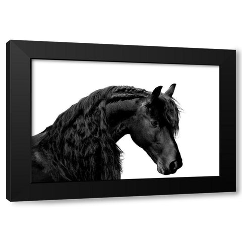 Classic Black I Black Modern Wood Framed Art Print with Double Matting by Carter, Samantha