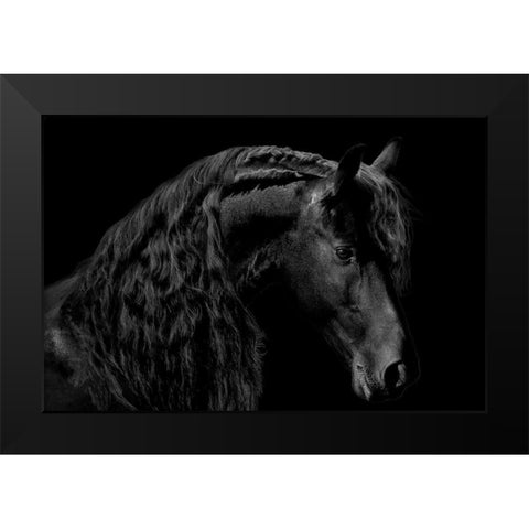 Classic Black II Black Modern Wood Framed Art Print by Carter, Samantha