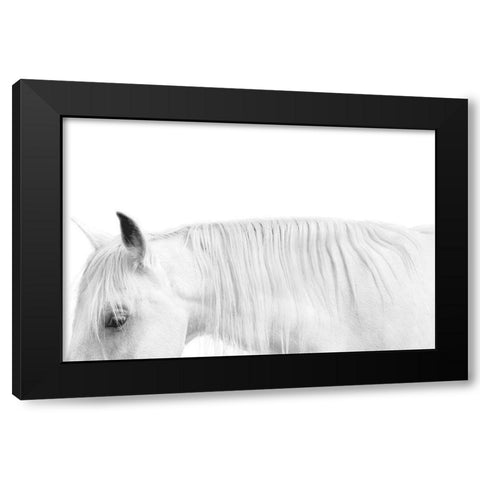 White on White Black Modern Wood Framed Art Print with Double Matting by Carter, Samantha