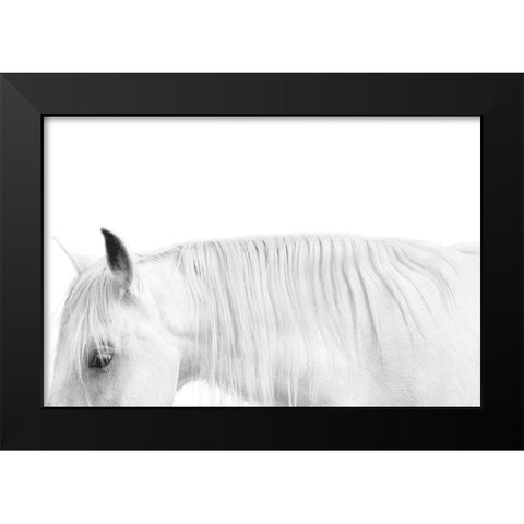 White on White Black Modern Wood Framed Art Print by Carter, Samantha