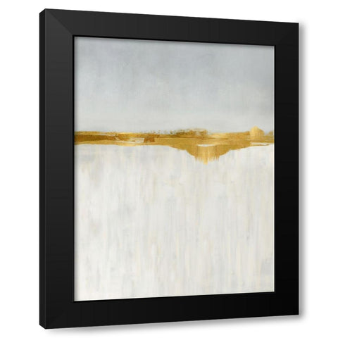 Linear Gold I Black Modern Wood Framed Art Print by Messina, Jake