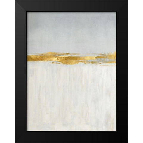 Linear Gold II Black Modern Wood Framed Art Print by Messina, Jake