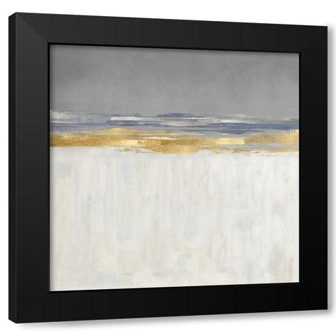 Gold and Silver Horizon I Black Modern Wood Framed Art Print with Double Matting by Messina, Jake