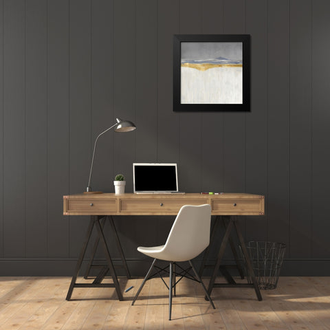 Gold and Silver Horizon II Black Modern Wood Framed Art Print by Messina, Jake