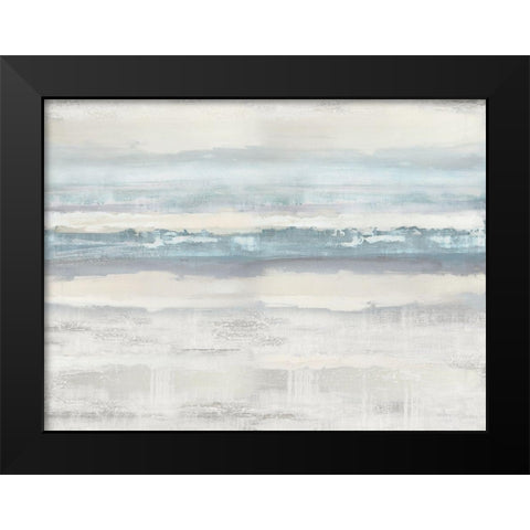 Aqua Movement Black Modern Wood Framed Art Print by Messina, Jake