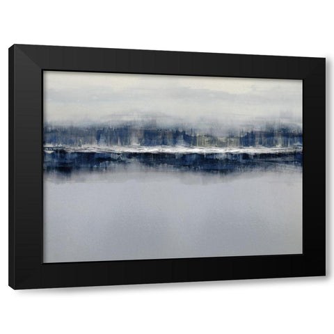 Indigo Shadows Black Modern Wood Framed Art Print with Double Matting by Messina, Jake