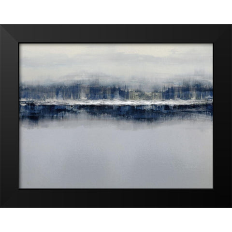 Indigo Shadows Black Modern Wood Framed Art Print by Messina, Jake