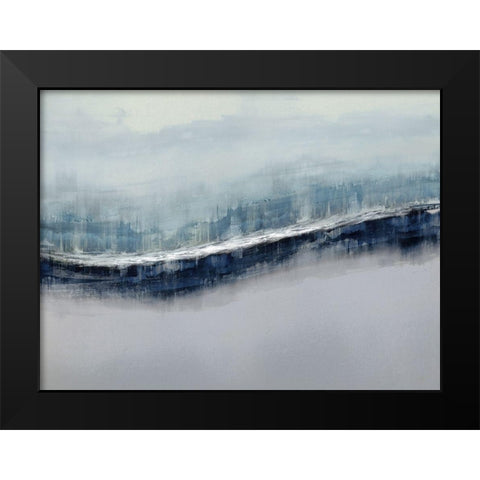 Flowing Gray Black Modern Wood Framed Art Print by Messina, Jake