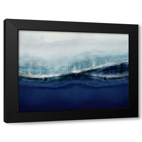 Ascending Indigo Black Modern Wood Framed Art Print with Double Matting by Messina, Jake