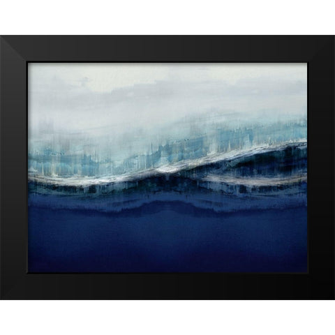 Ascending Indigo Black Modern Wood Framed Art Print by Messina, Jake